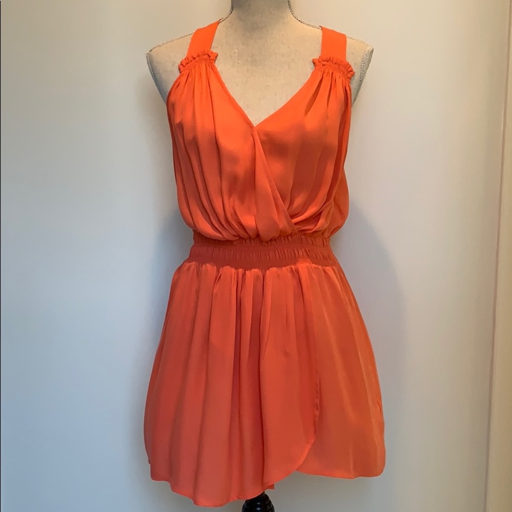 Coral Silk Dress